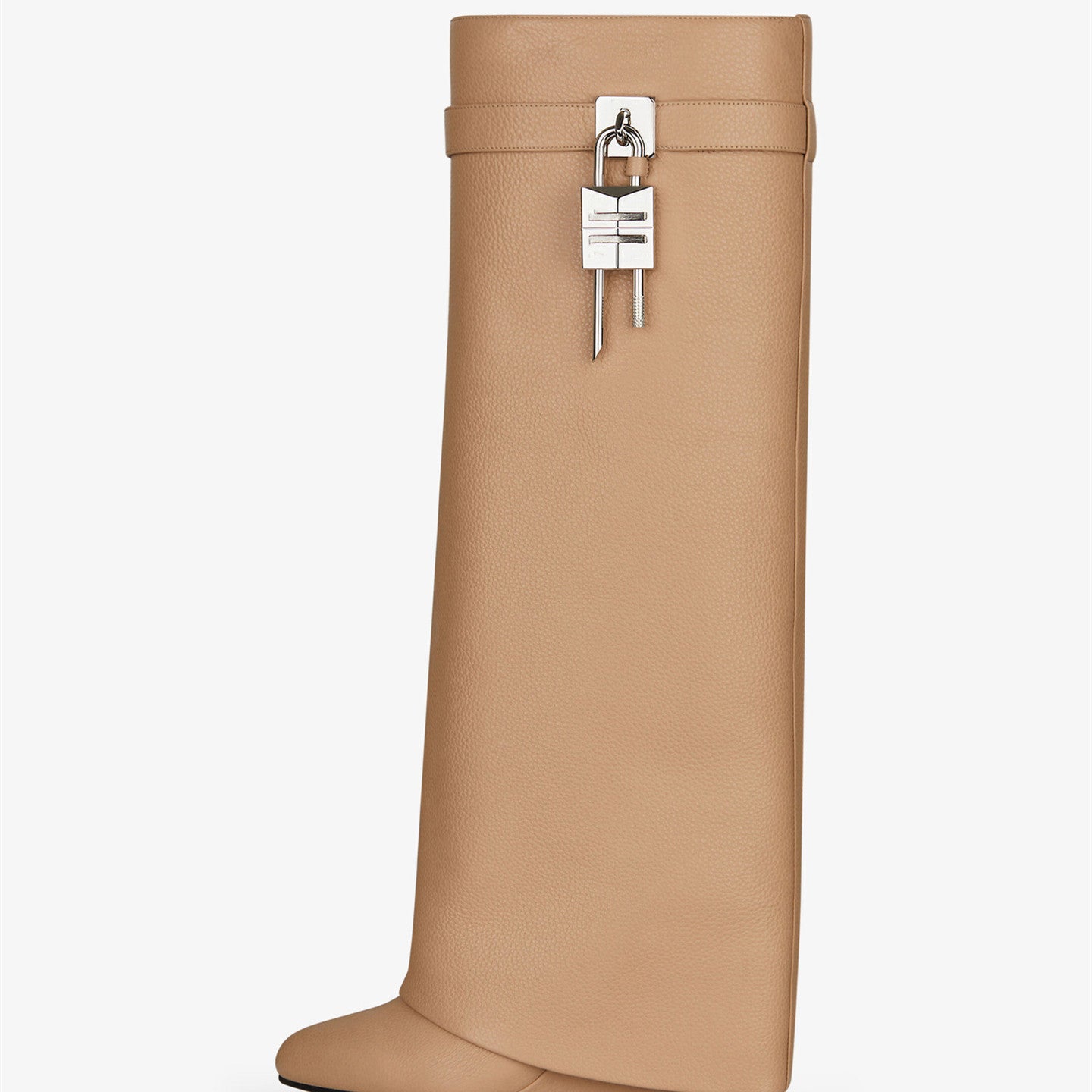 M Chic Boutique Lock Wedge Boots shoes with chunky wedge heel and stylish design, shown on a plain background