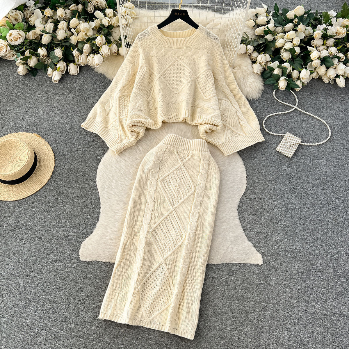 Lazy Style Knit Two-piece Set