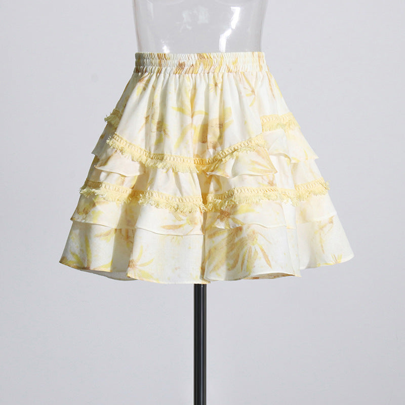 Ruffles Skirt Suit