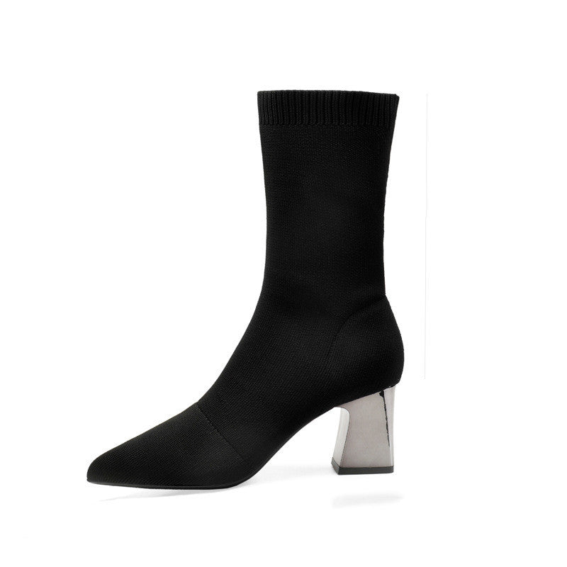 Winter Socks Boots High Heel