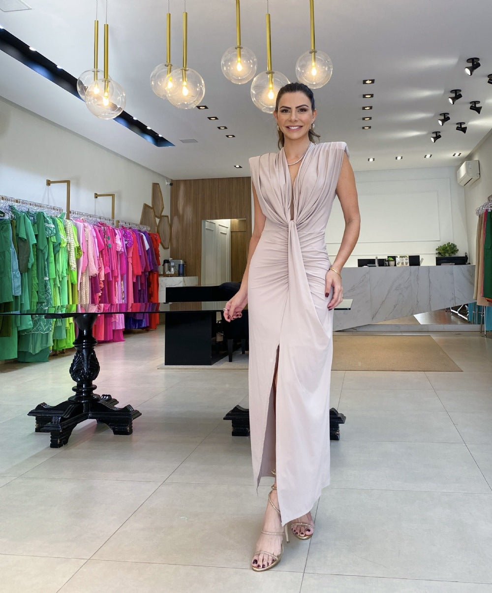 Waist Pleated Dress