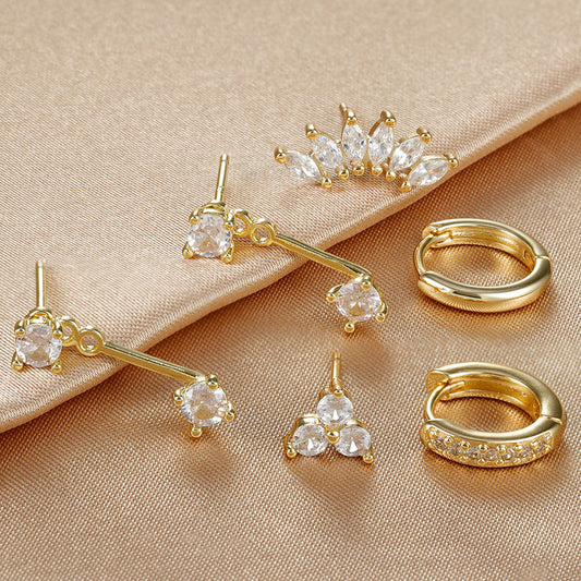 Irregular Diamond Earrings Suit