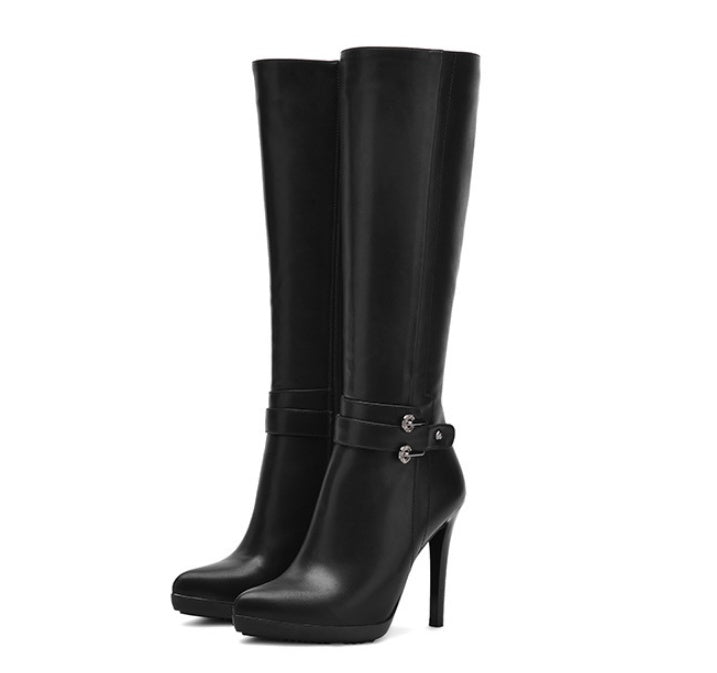 Pointed super high heel European boots