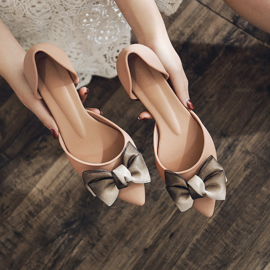 Frosted jelly shoes