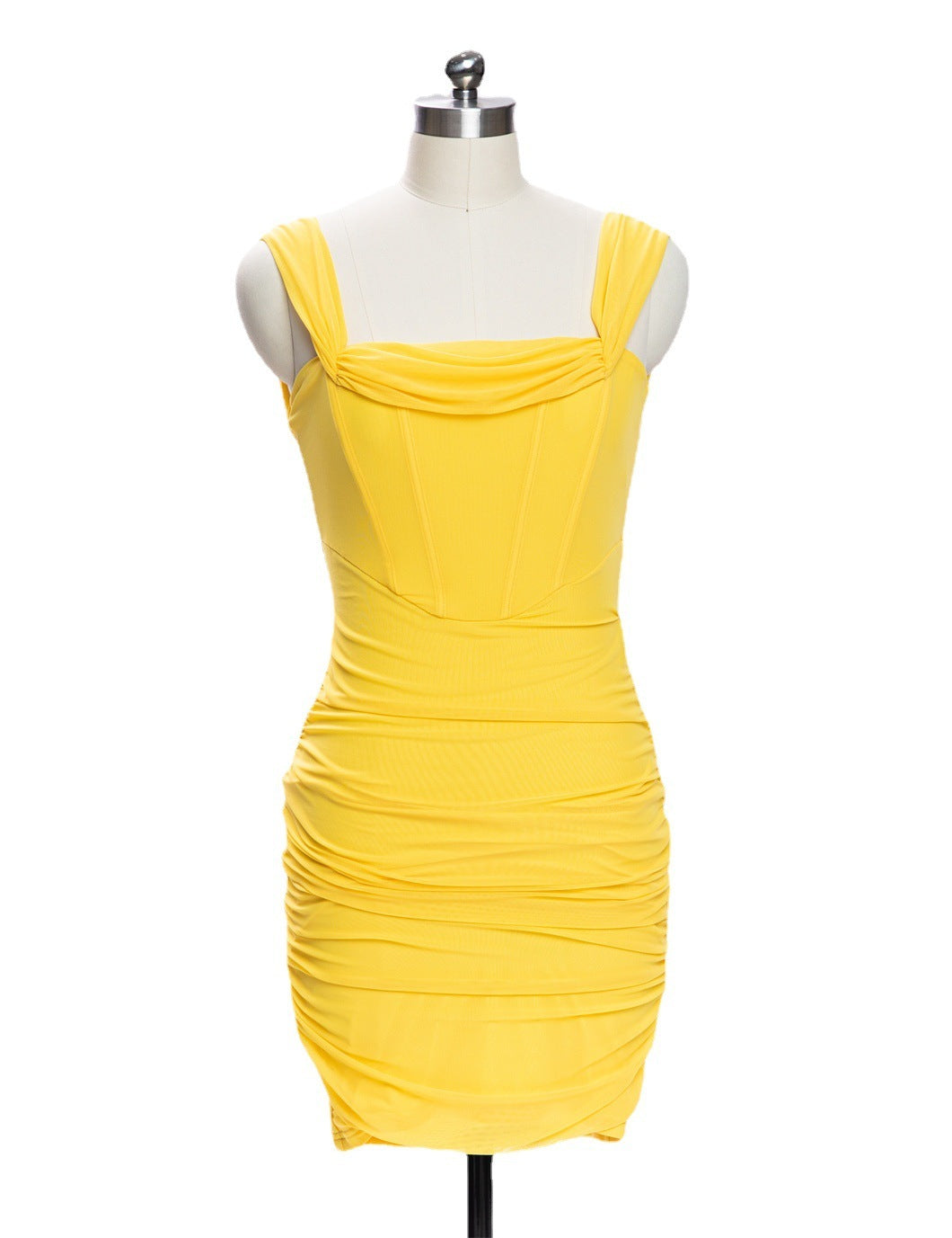 Socialite Party Solid Color Suspender Mesh Skirt