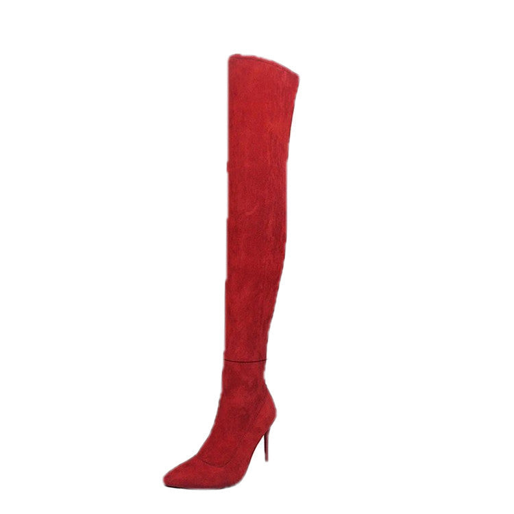 Pointed High Heel Over The Knee Boots