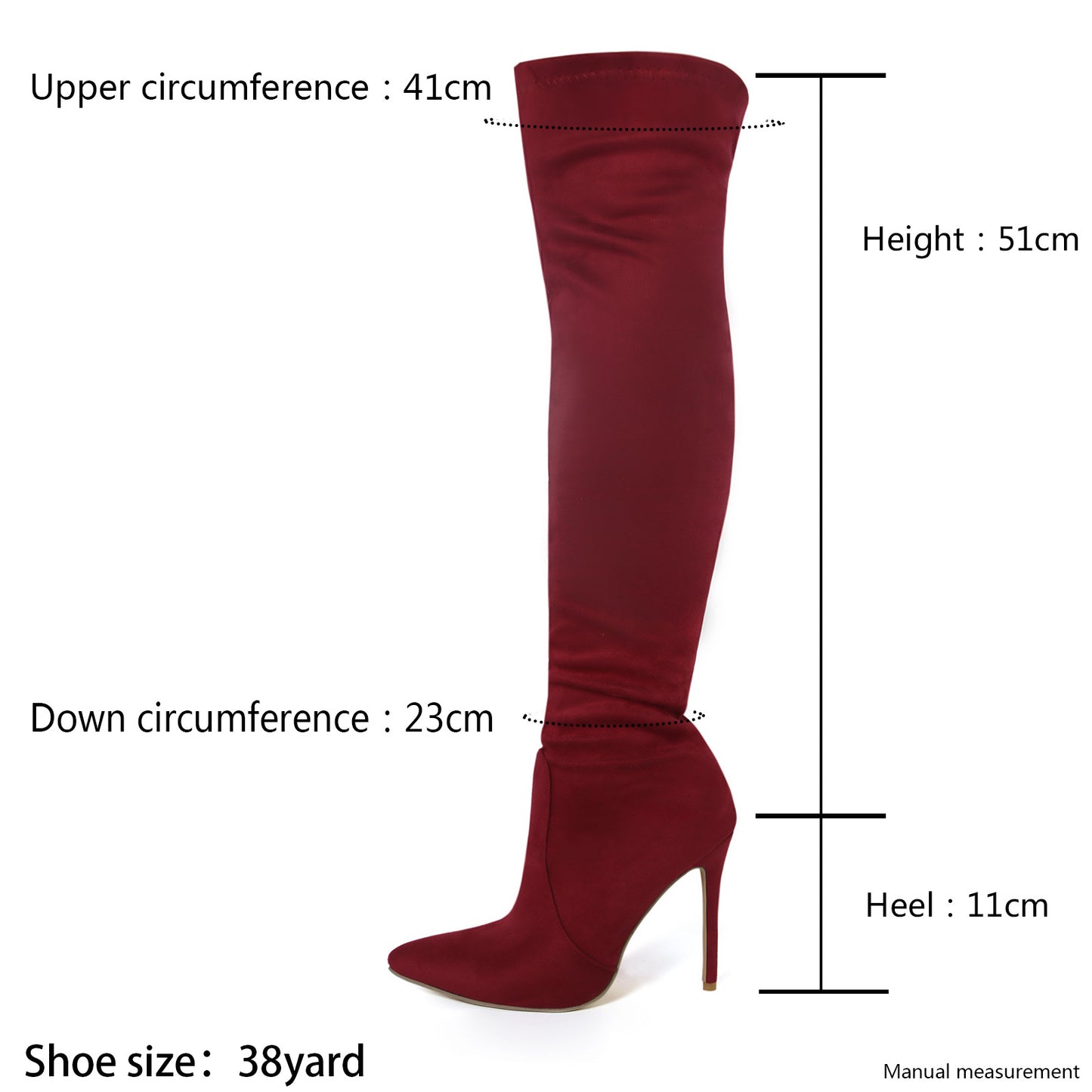 Pointed Toe High Heel Boots