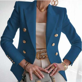 Solid Color Casual Suit Short Jacket - M Chic Boutique