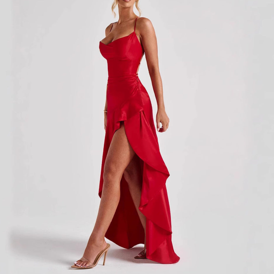 Ruffles Irregular Dress