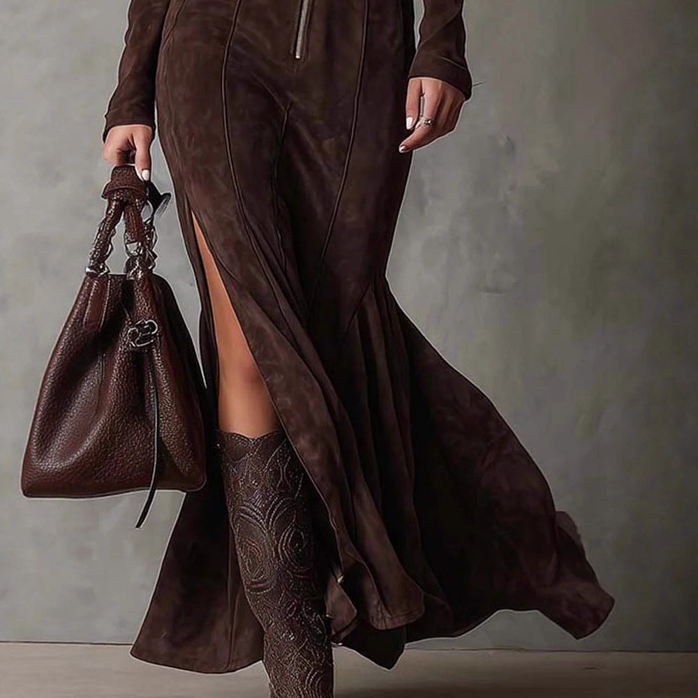 Fashionable New Elegant Zipper Dress - M Chic Boutique
