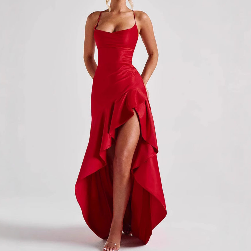 Ruffles Irregular Dress