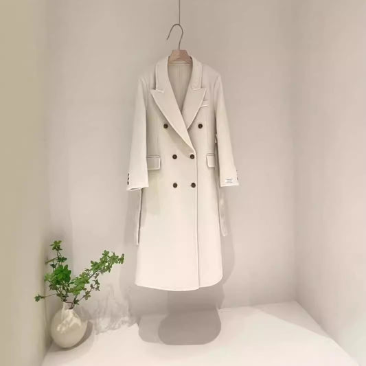 Shoulder Double-sided Wool Overcoat