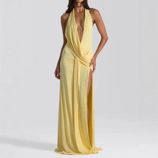 Minimalist And Elegant Ribbon-Trimmed Dress