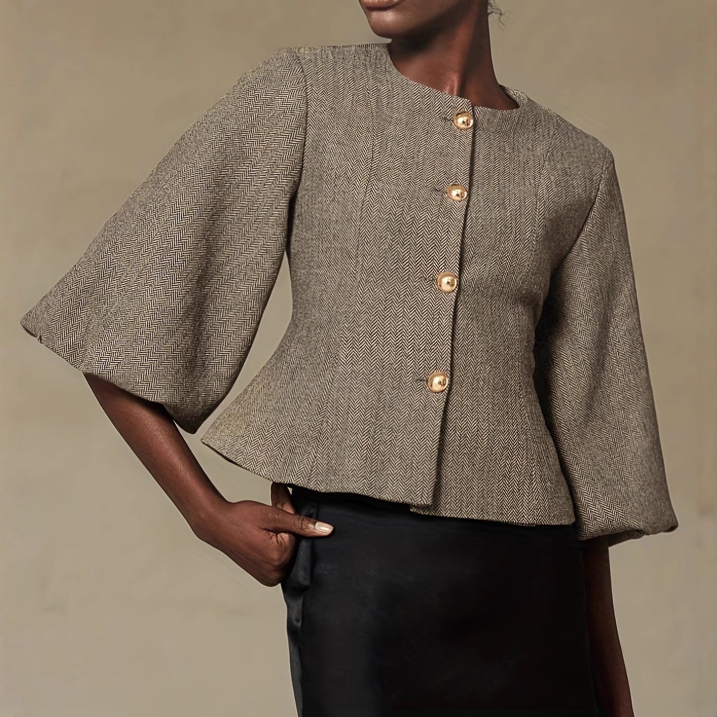 Blazer With Balloon Sleeves - M Chic Boutique