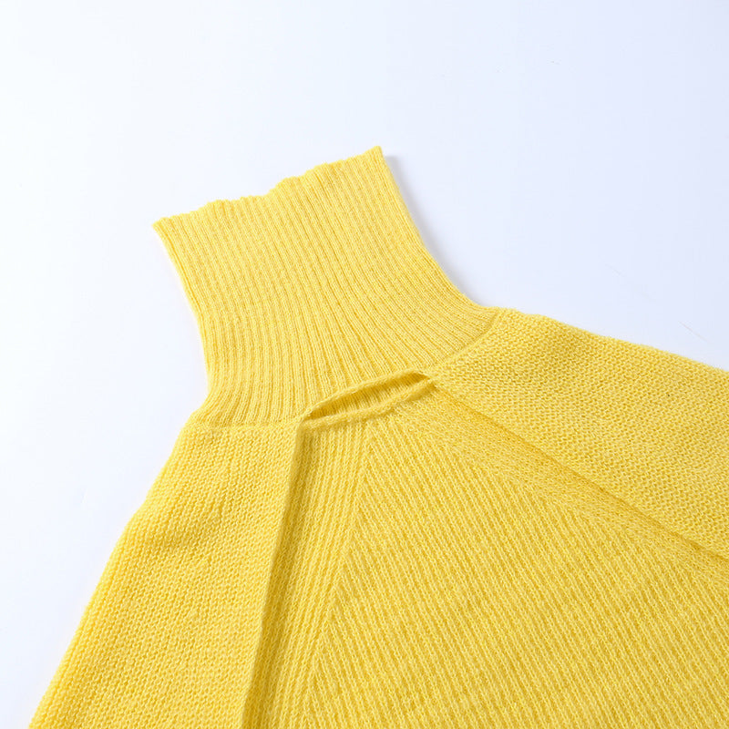 Solid Elegant Hollow Sweater