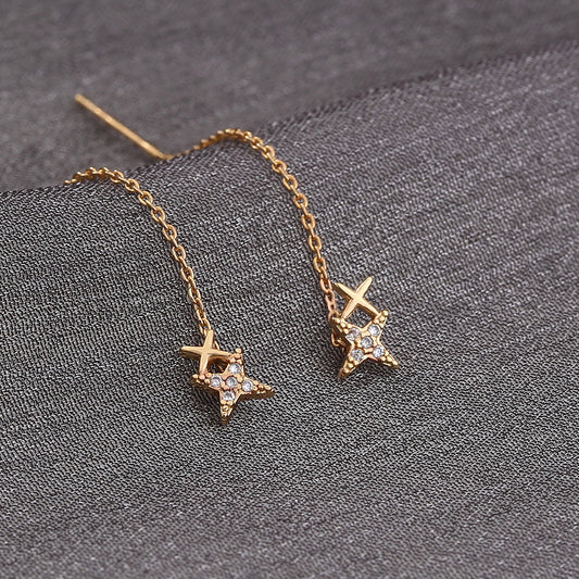 Micro-zircon Fashion Letter Earrings
