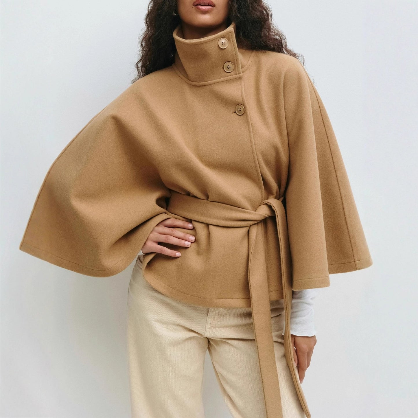 Stand-collar Trench Coat