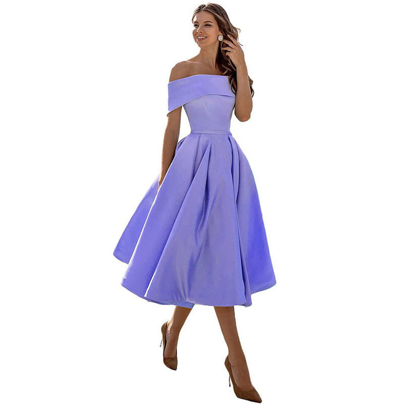 Strapless Satin Dress