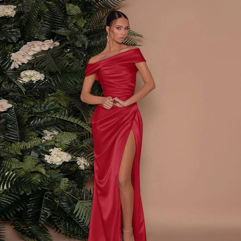 Socialite Style Elegant Split Dress