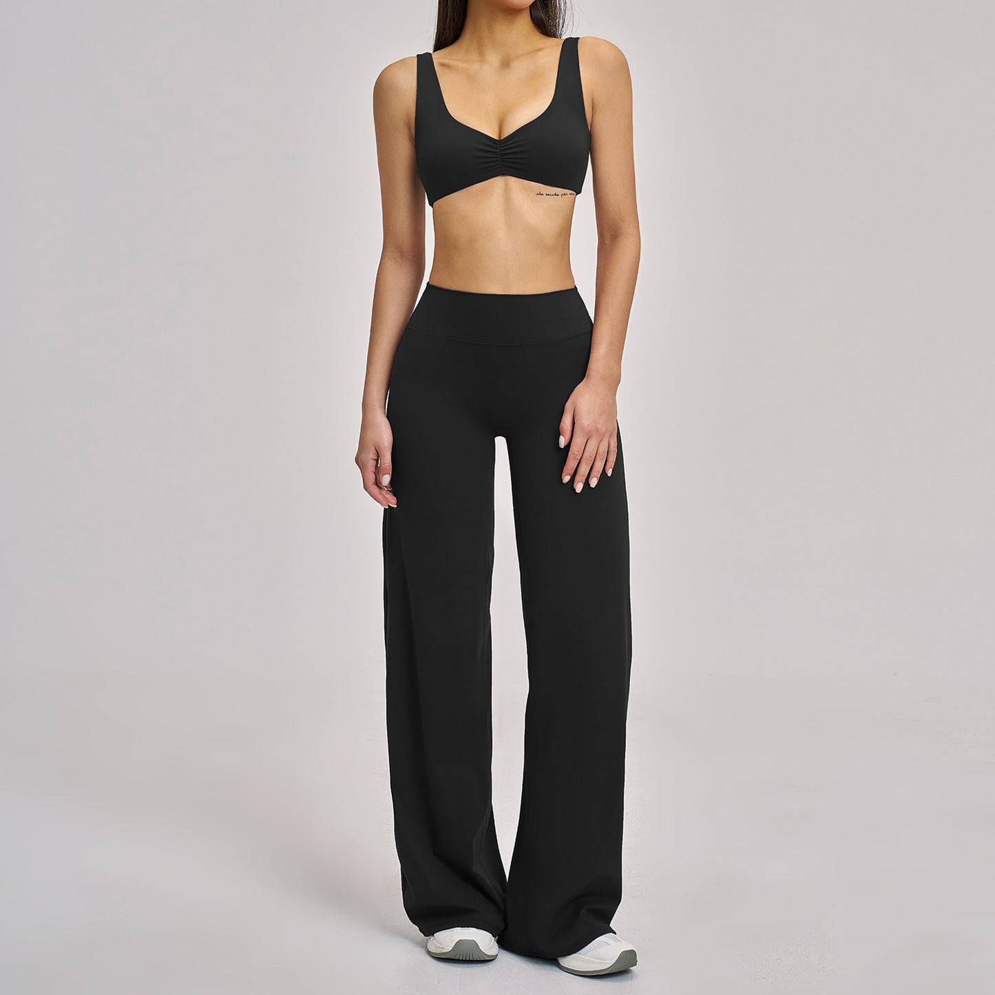 Fleece-lined yoga casual set by M Chic Boutique, featuring a comfortable top and leggings in soft, cozy fabric for activewear.