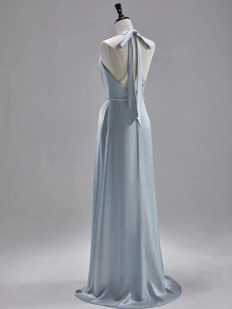 Solid Blue Halter