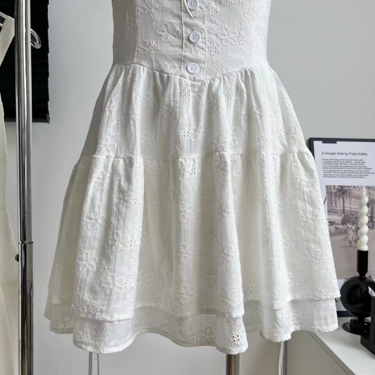 White Ballet Style Suspender Dress