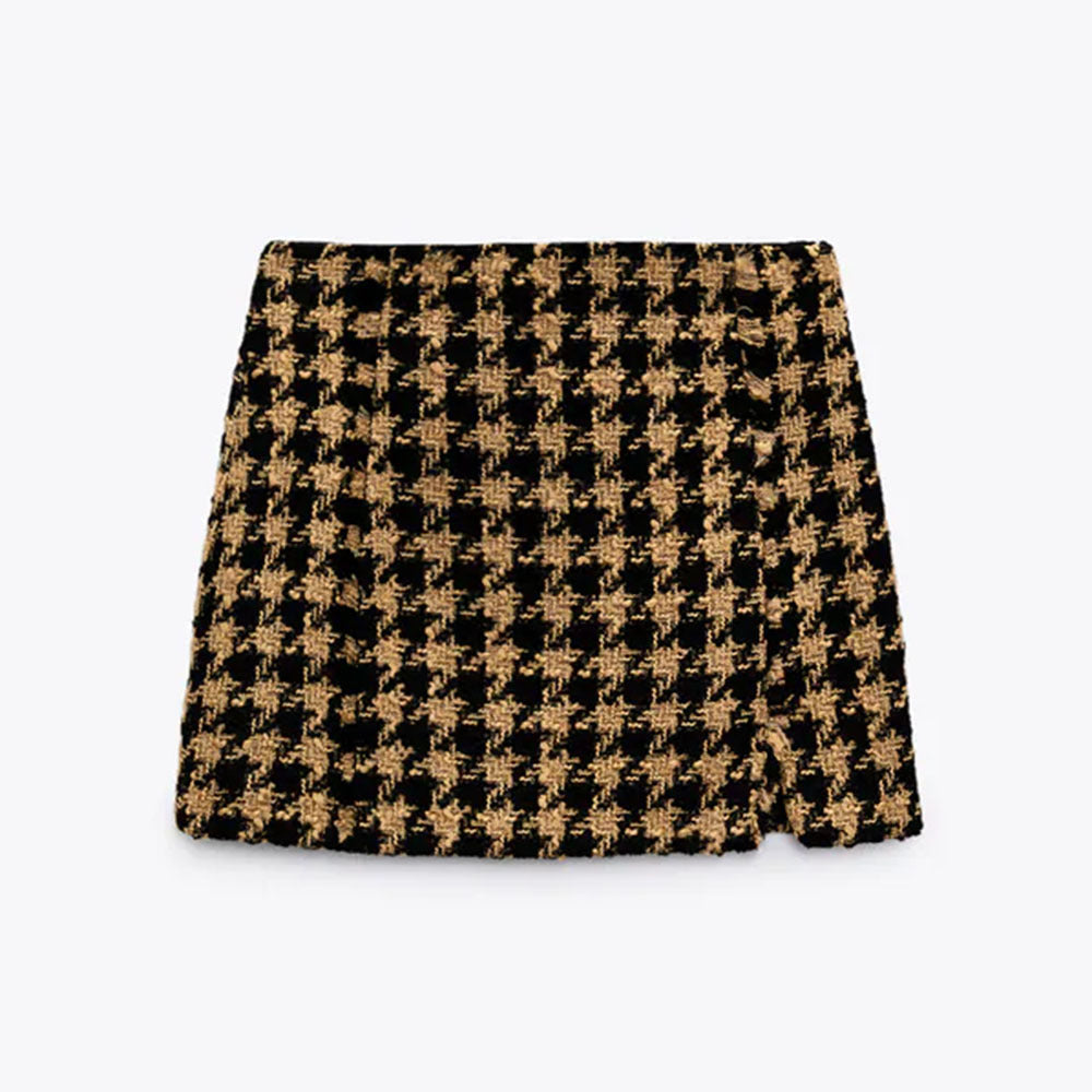 Short double-breasted blazer and skirt set in a stylish design by M Chic Boutique, displayed on a neutral background.