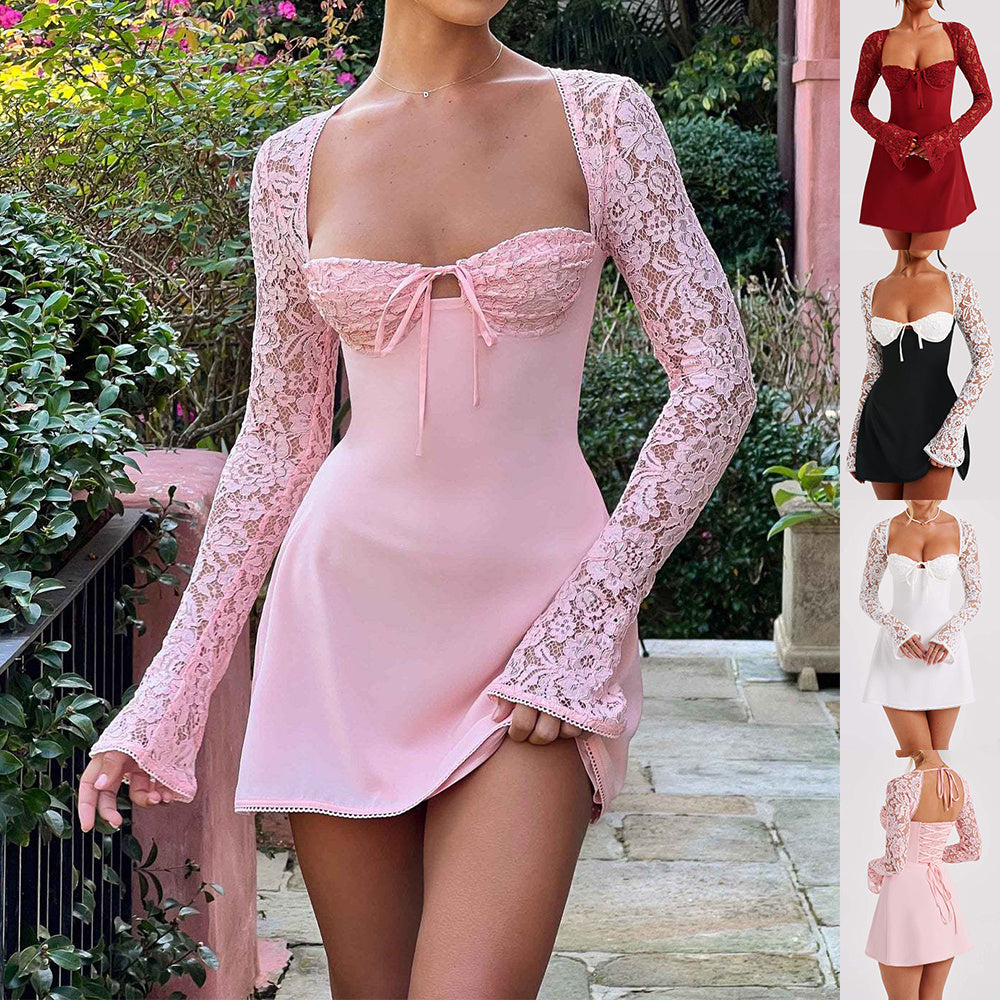 Lace Long Sleeve Dress - M Chic Boutique