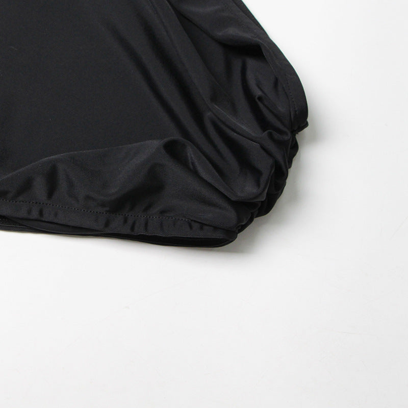 Socialite Shoulder Single-side Sleeve Long Dress