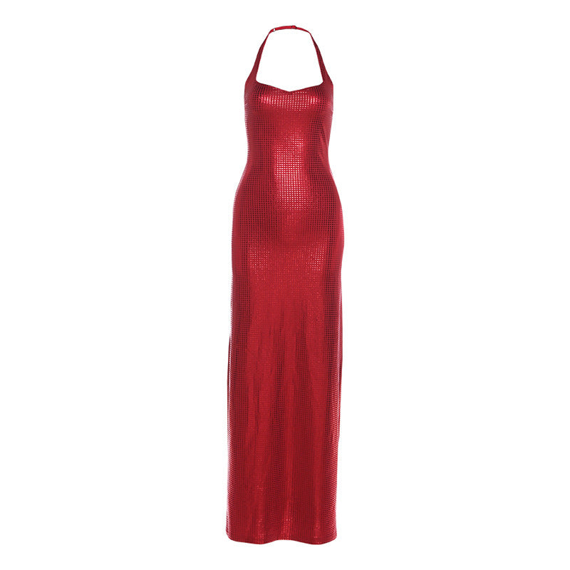 Halter-neck Sparkle Dress - M Chic Boutique