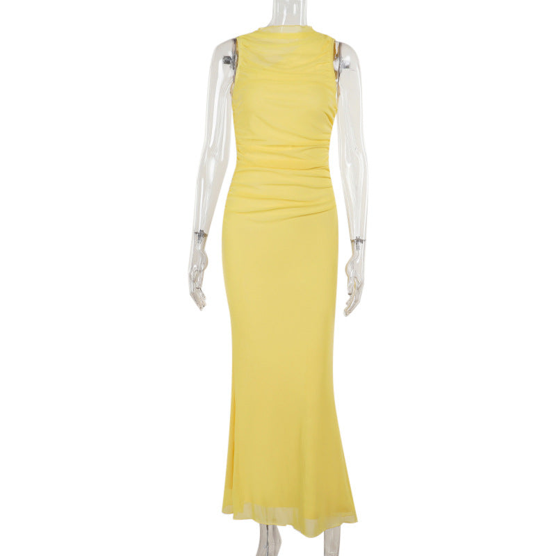Fashionable Elegant Slim Fit Mesh Dress