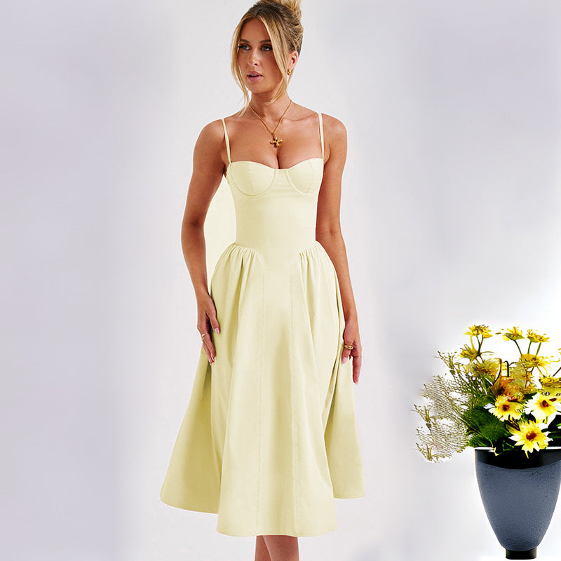 Sling Waist-tight Backless Dress