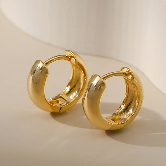 Simple Plain Hoop Earrings