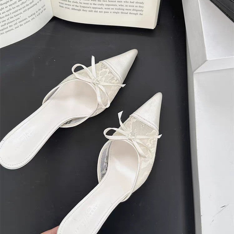 Pointed Toe Bowknot High Heels