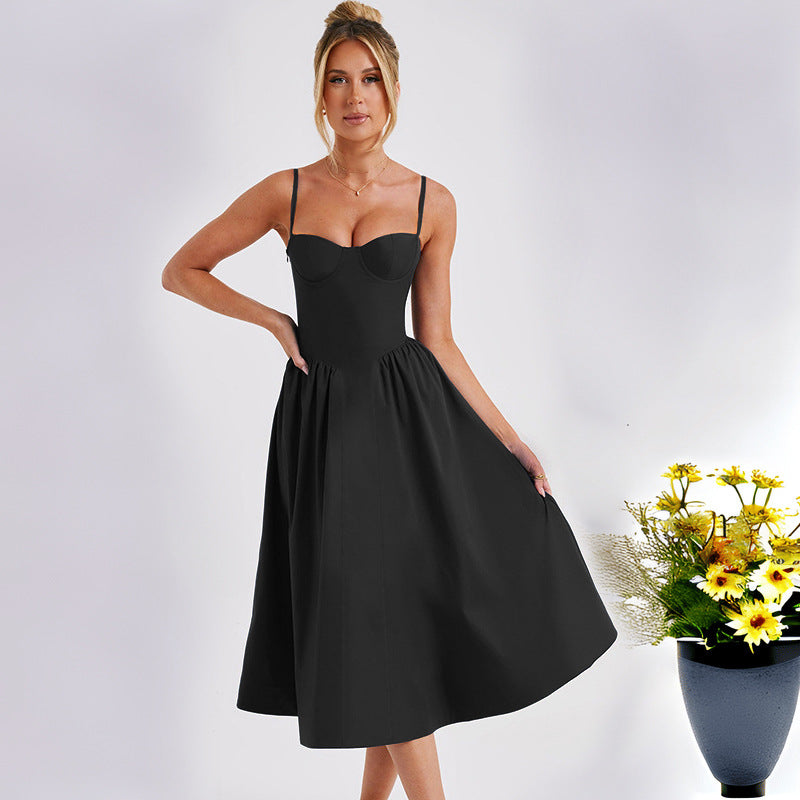 Sling Waist-tight Backless Dress