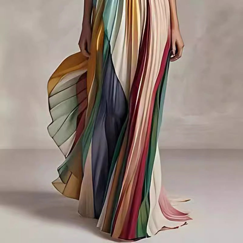 Tube Top Backless Color Maxi Dress