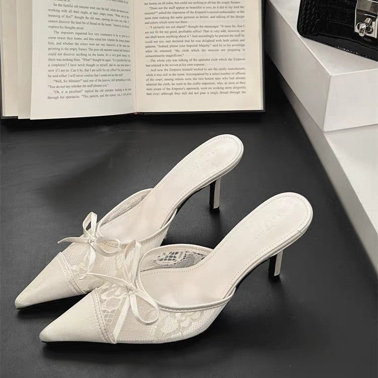 Pointed Toe Bowknot High Heels