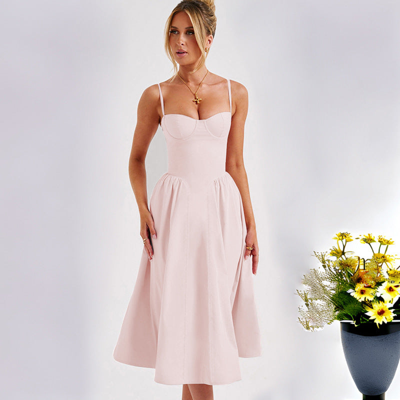 Sling Waist-tight Backless Dress
