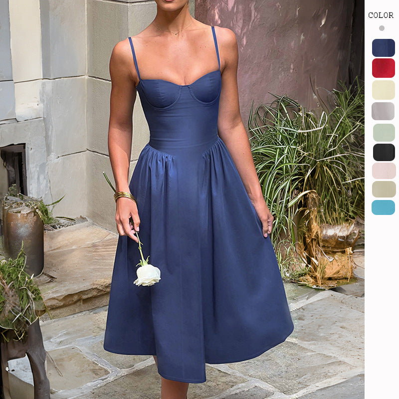 Sling Waist-tight Backless Dress