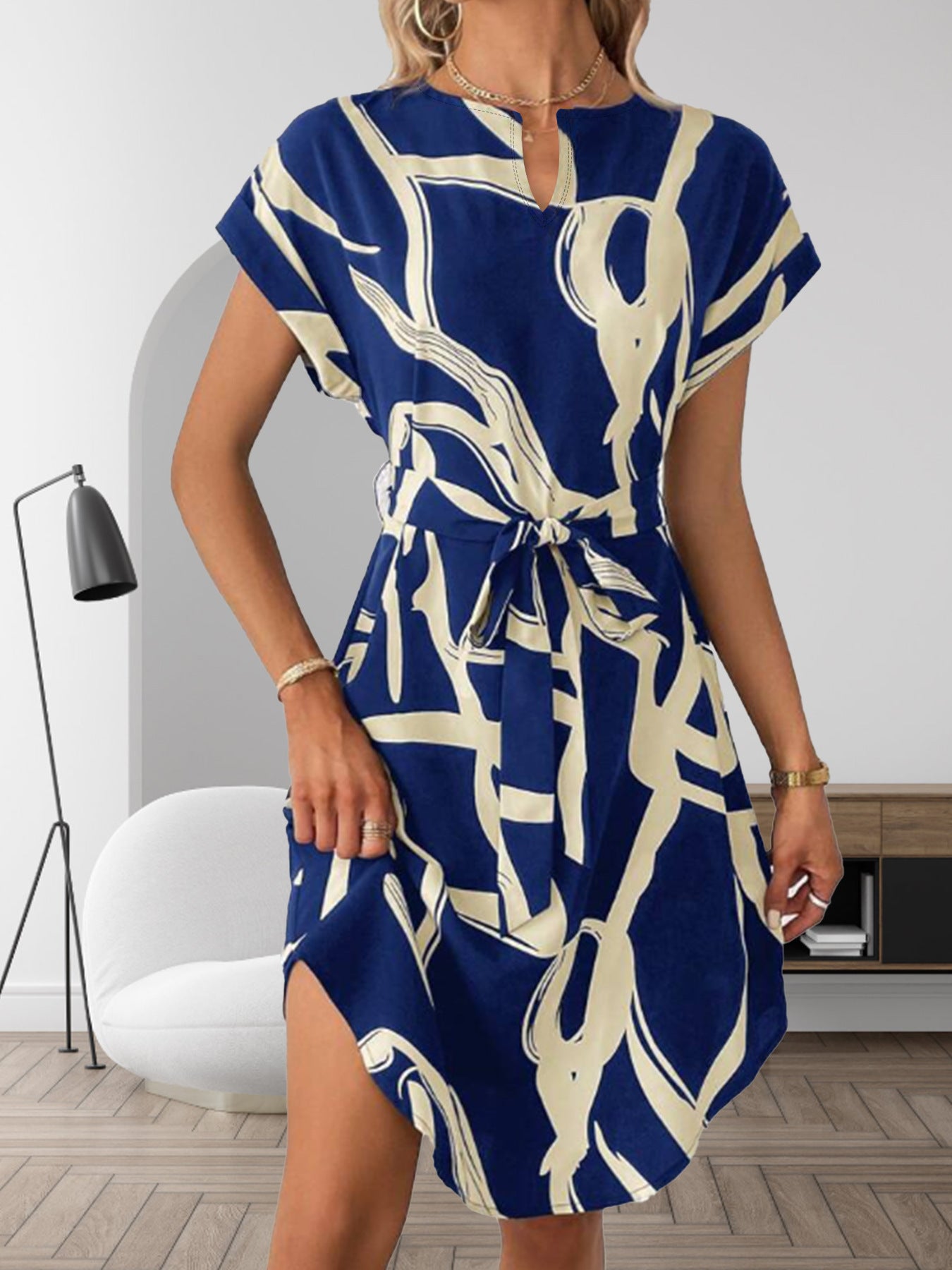 V-neck Elegant Dress