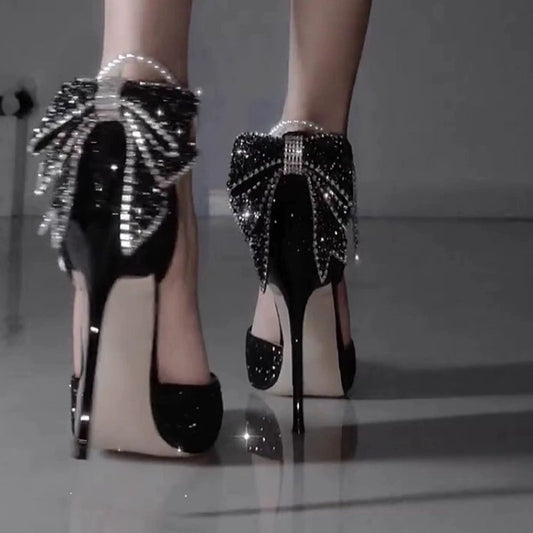 Pointed Toe Bow High Heels