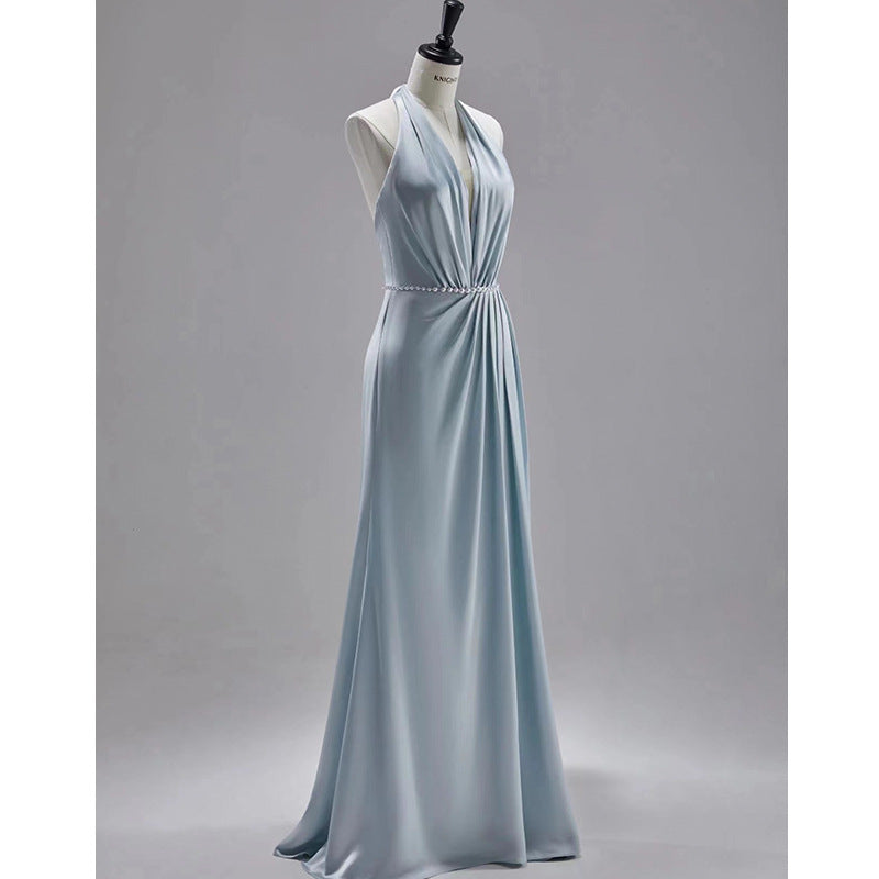 Solid Blue Halter