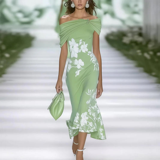 Printed Elegant Long Dress