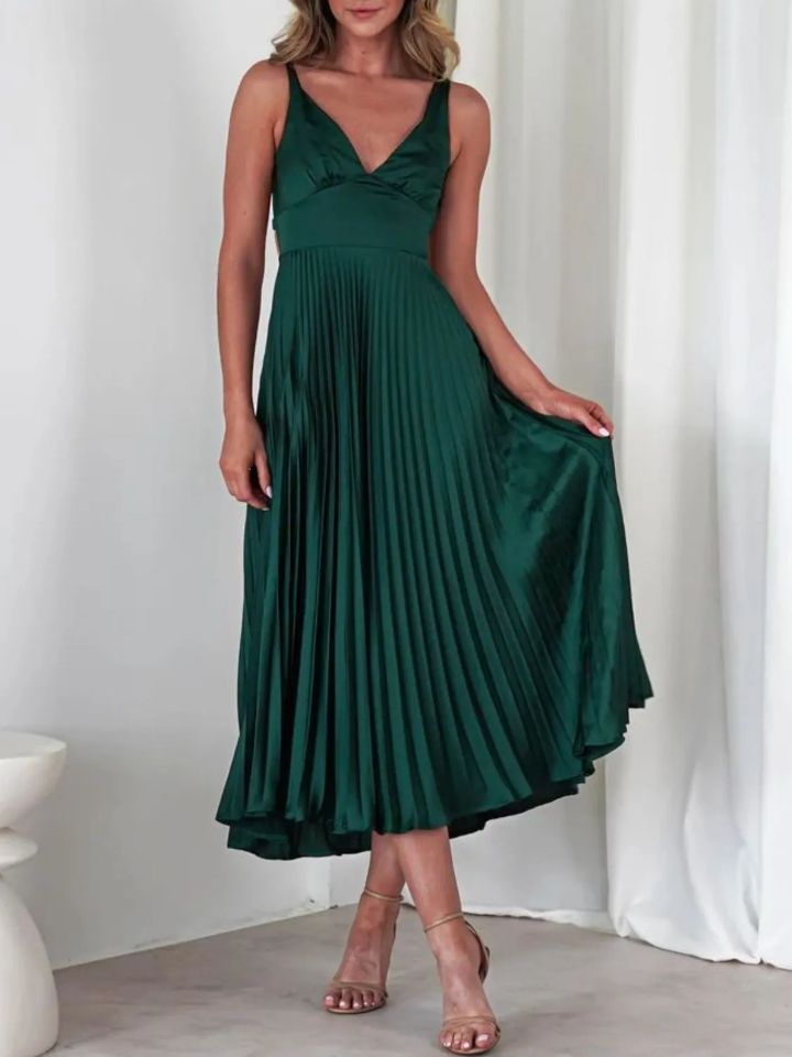Strap Folding Elegant Dress