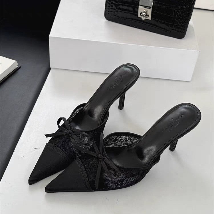 Pointed Toe Bowknot High Heels