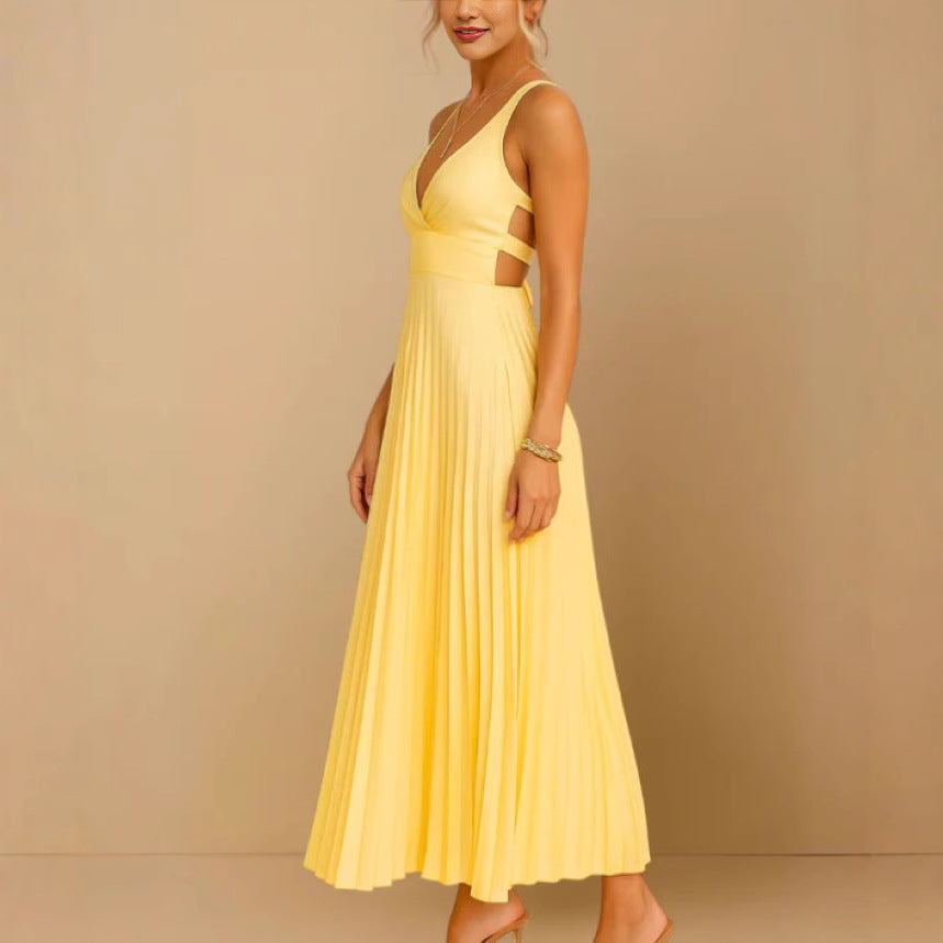 Strap Folding Elegant Dress