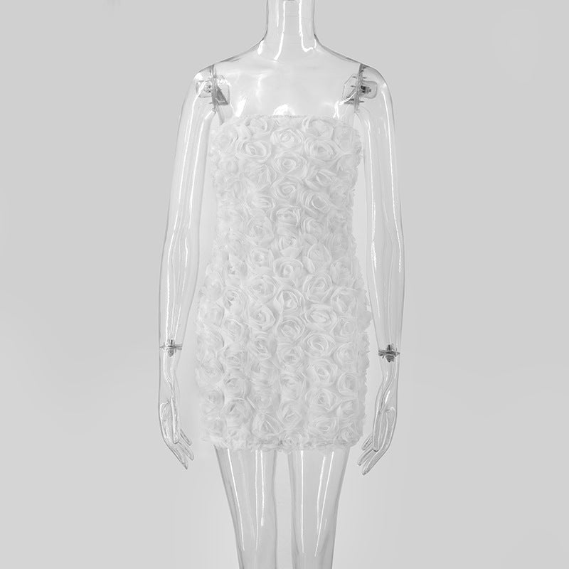 Tube Top Flower Hip Dress