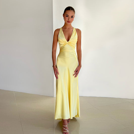 Fashion Slim Fit Satin Dress