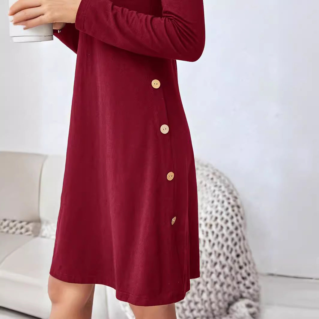 Round-neck Long-sleeved Dress