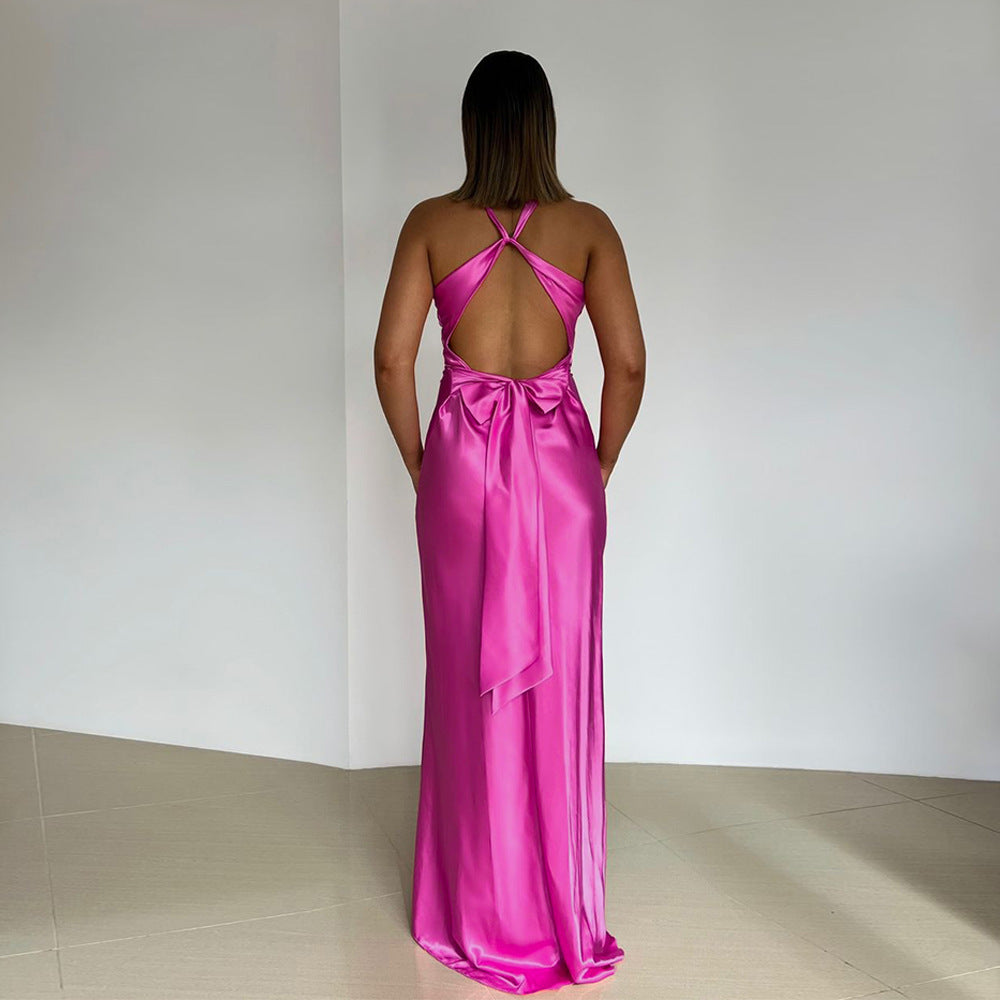 Fashion Slim Fit Satin Dress